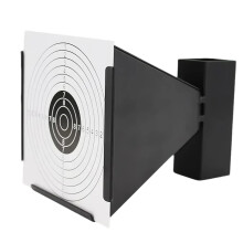 Outdoor BB Gun Airsoft Paintball Archery Metal Steel Shooting Plate Tactical Training Target with 100 Paper Targets Black