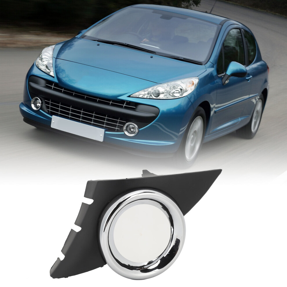Front Bumper Fog Grill For Peugeot 207 Sport 2006-2009, Chrome Abs Light 7891347629176