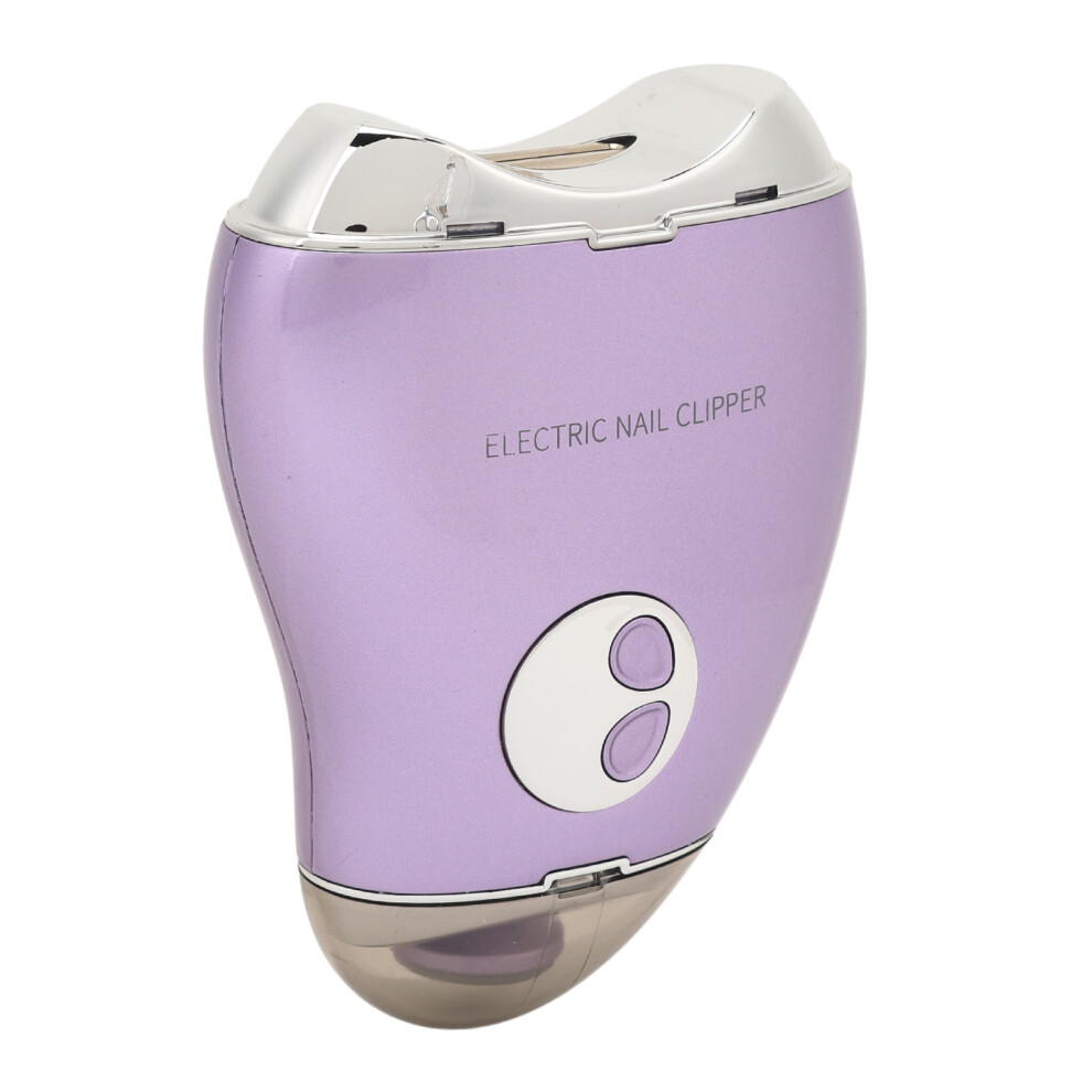 Electric Nail Clipper 3 Speed Level 500mAh Battery Dual Head Purple
