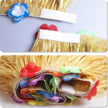 Hawaiian Party Decorations Set with Grass Table Skirt Hawaiian Leis Palm Leaves Hibiscus Flowers Paper Pineapples