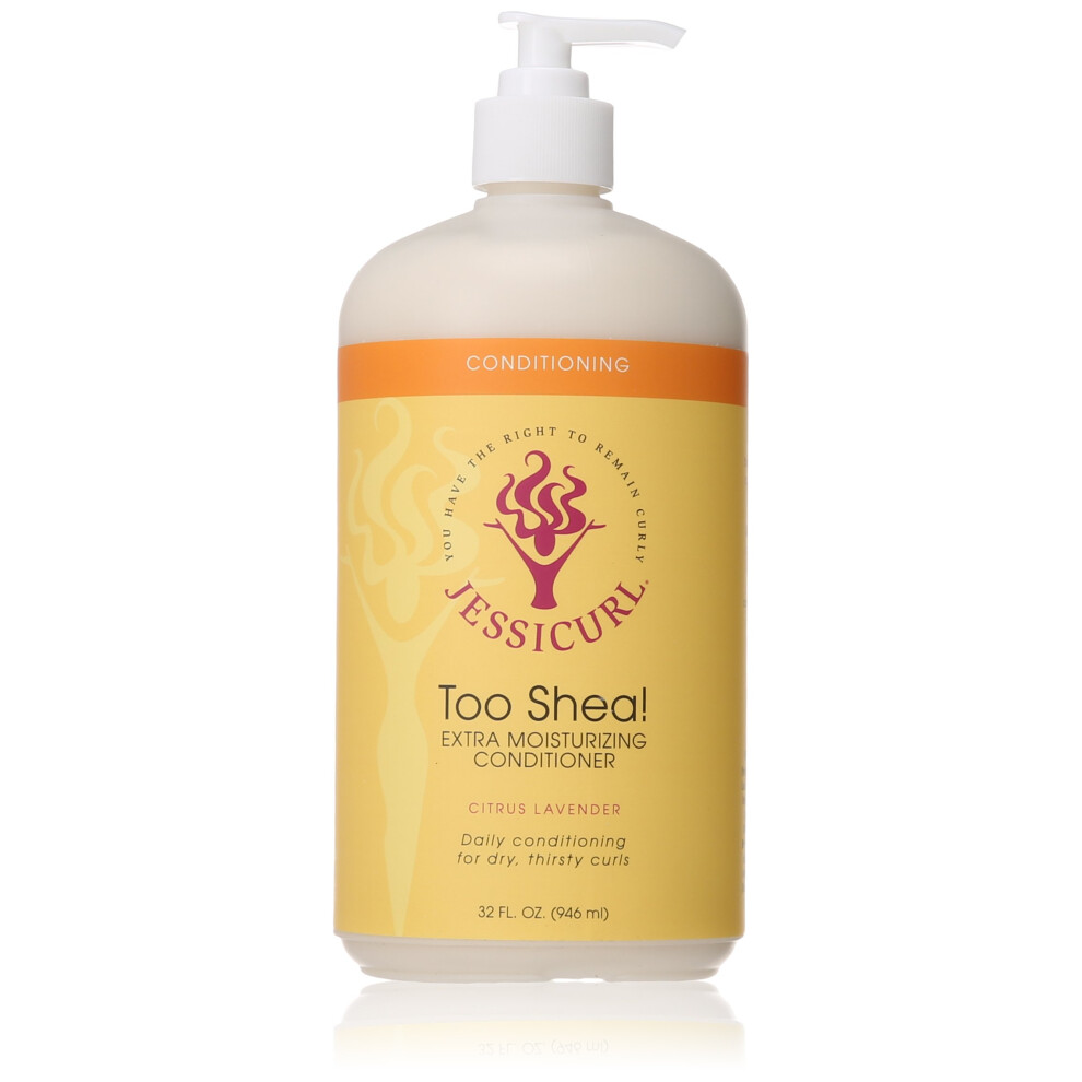 Jessicurl Lavender Too Shea! Extra Moisturizing Conditioner For Curly Hair Citrus 32 Fl Oz. Leave In Conditioner For Dry Hair Anti Frizz Hair Prod