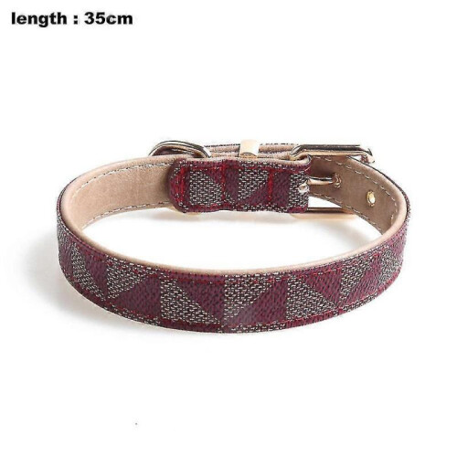 Basic Classic Luxury Padded Leather Dog Collar - Rust Proof Brass Lock for Large Medium Pets 1