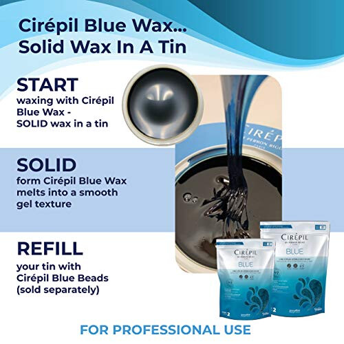 Cirepil - Μπλε - 400g / 14.11 oz Κερί - Γενικής Χρήσης & Άοσμο - Ιδανικό για Ευαίσθητο Δέρμα 2