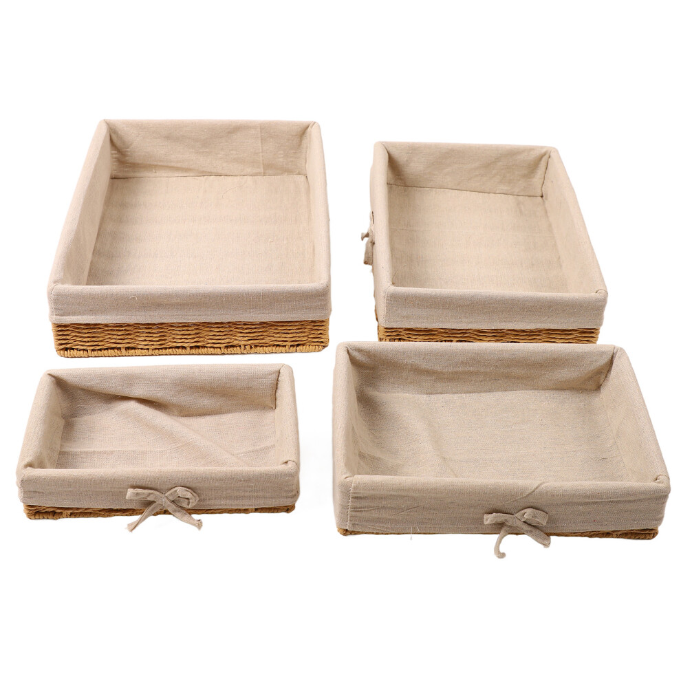 4Pcs Handwoven Storage Basket 4 Different Sizes-image-OPC-PKD86WZ-NEW