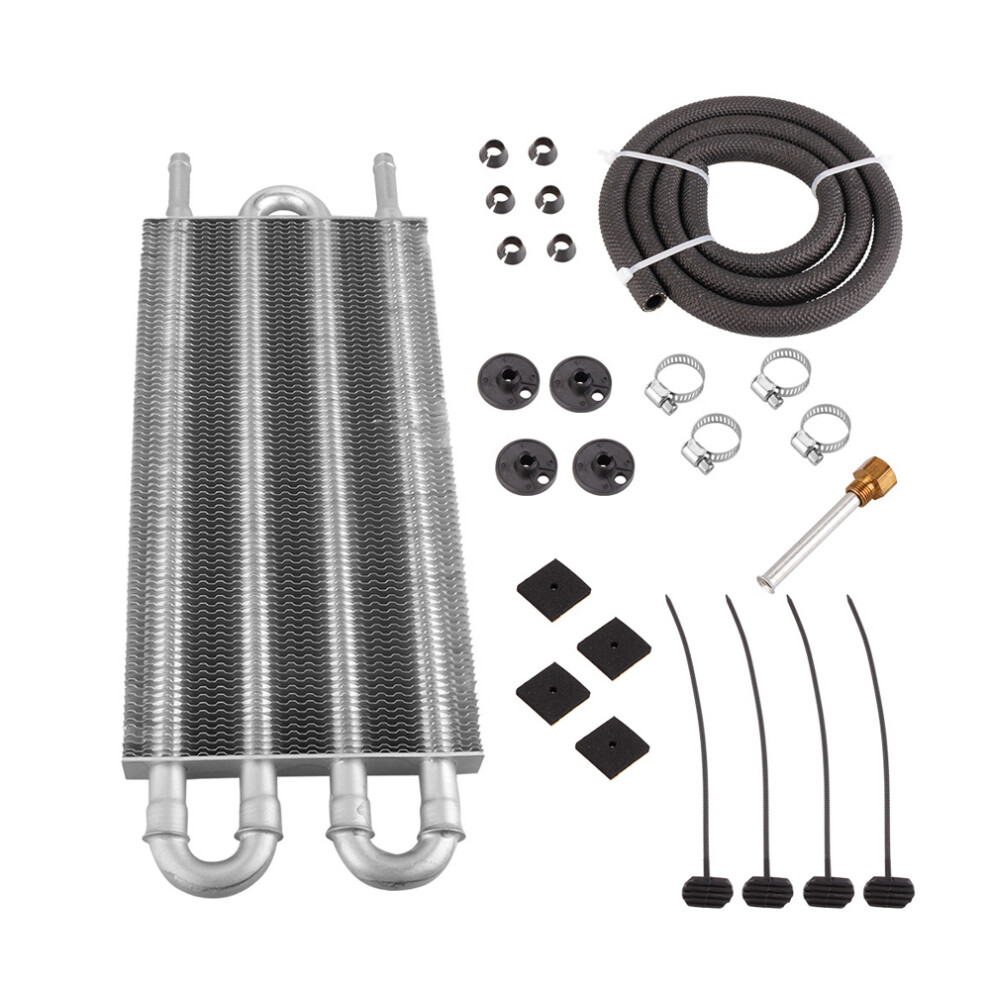 Durable 4-Row Tube Condenser For Enhanced Car Ac Energy Efficiency Black/Silver 7651347647163