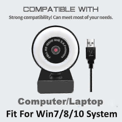 2k Fixed Focus-hd Webcam with Microphone Led Web Camera for Computer Pc Video Recording Webcam 1