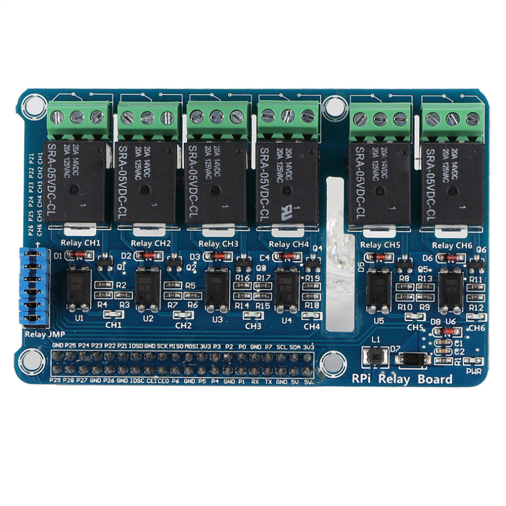 6 Channel Rpi Relay Module Expansion Board For 8320539970264