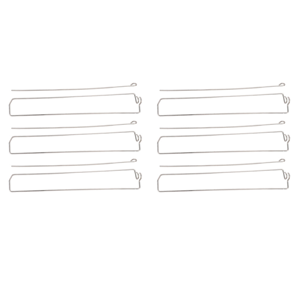 Unisex 6Pcs Stainless Steel Wing Rails For Grilling Chicken Wings Bbq Forks
