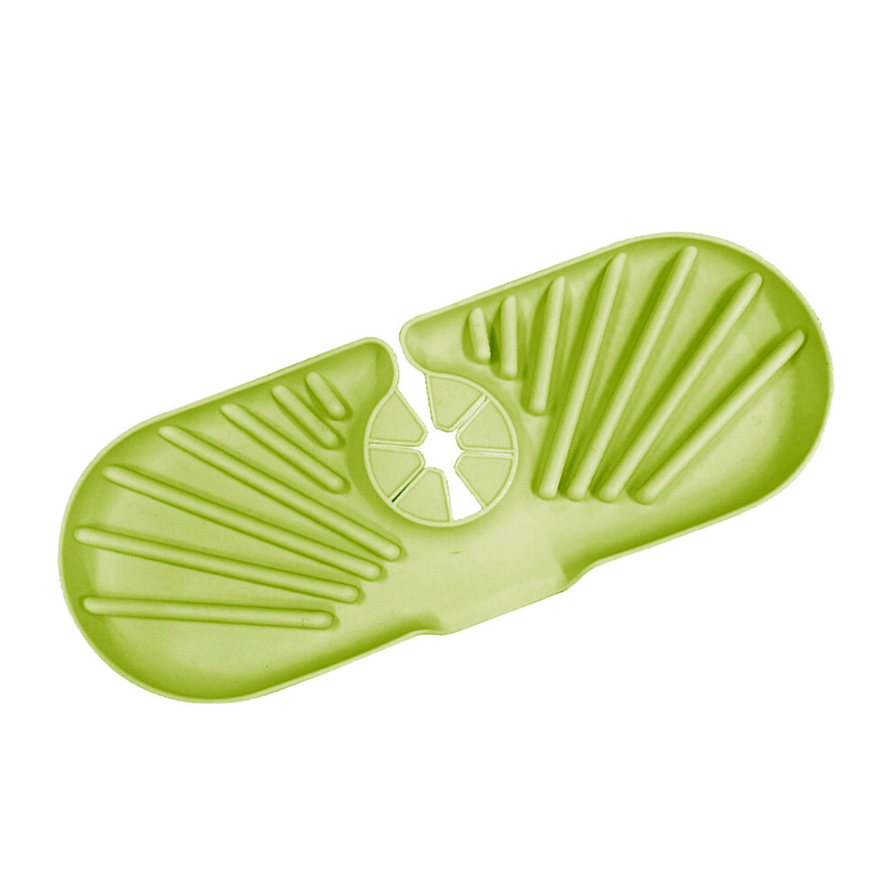 Avocado Green Silicone Faucet Mat â Anti-Slip Sink Splash Guard, 27x10x1cm-image-OPC-PKD88FK-NEW