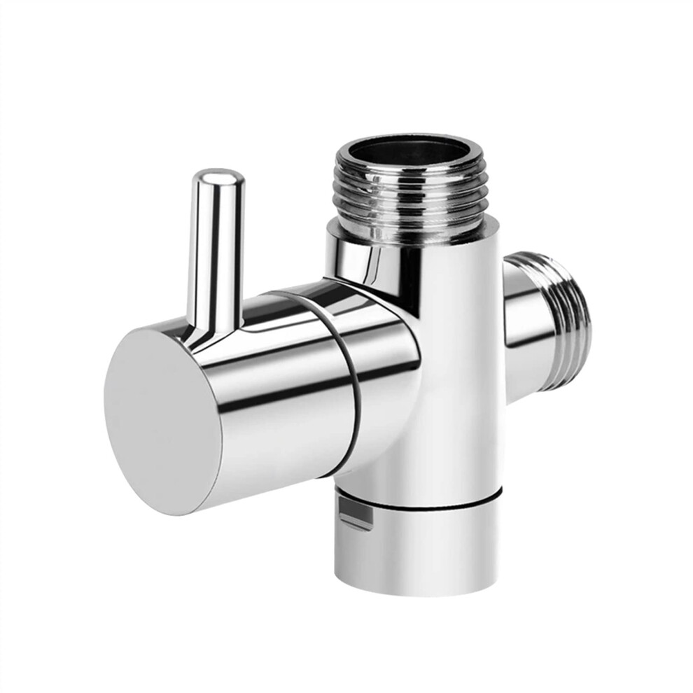 Valve 3 Way G1/2 Diverter Valve For Bathroom Shower Head, Chrome Shower Spray Nozzle Adapter Connector, Faucet Switch 6038364206008
