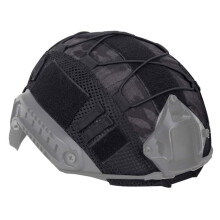Helmet Cover Mesh for Airsoft and Paintball Gear - Black TYP Style, Outdoor Sports Accessory, Adjustable Size