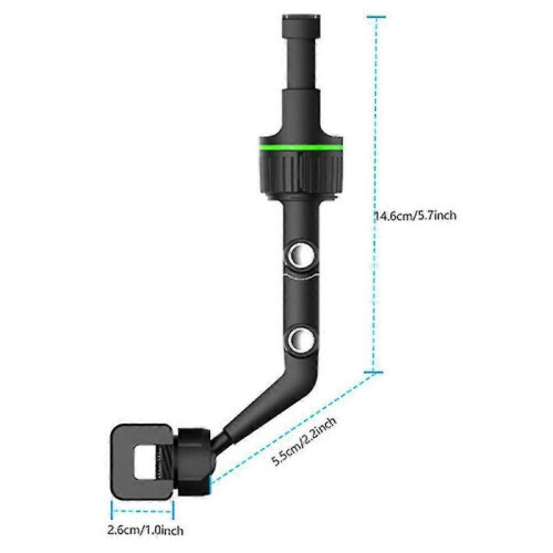 Green 360 Rotation Adjustable Phone Holder Car Rearview Mirror Mount Multifunction 1