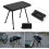 Outdoor Camping Table Portable Lightweight Folding Beach Table for BBQ, Black Small Size, Durable Material 2