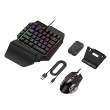 Mixpro Set Mobile Game Keyboard And Mouse Adapter, Pubg/call Of Duty Controller Converter Wired/wireless for Android/(ios Less Than 13.4)