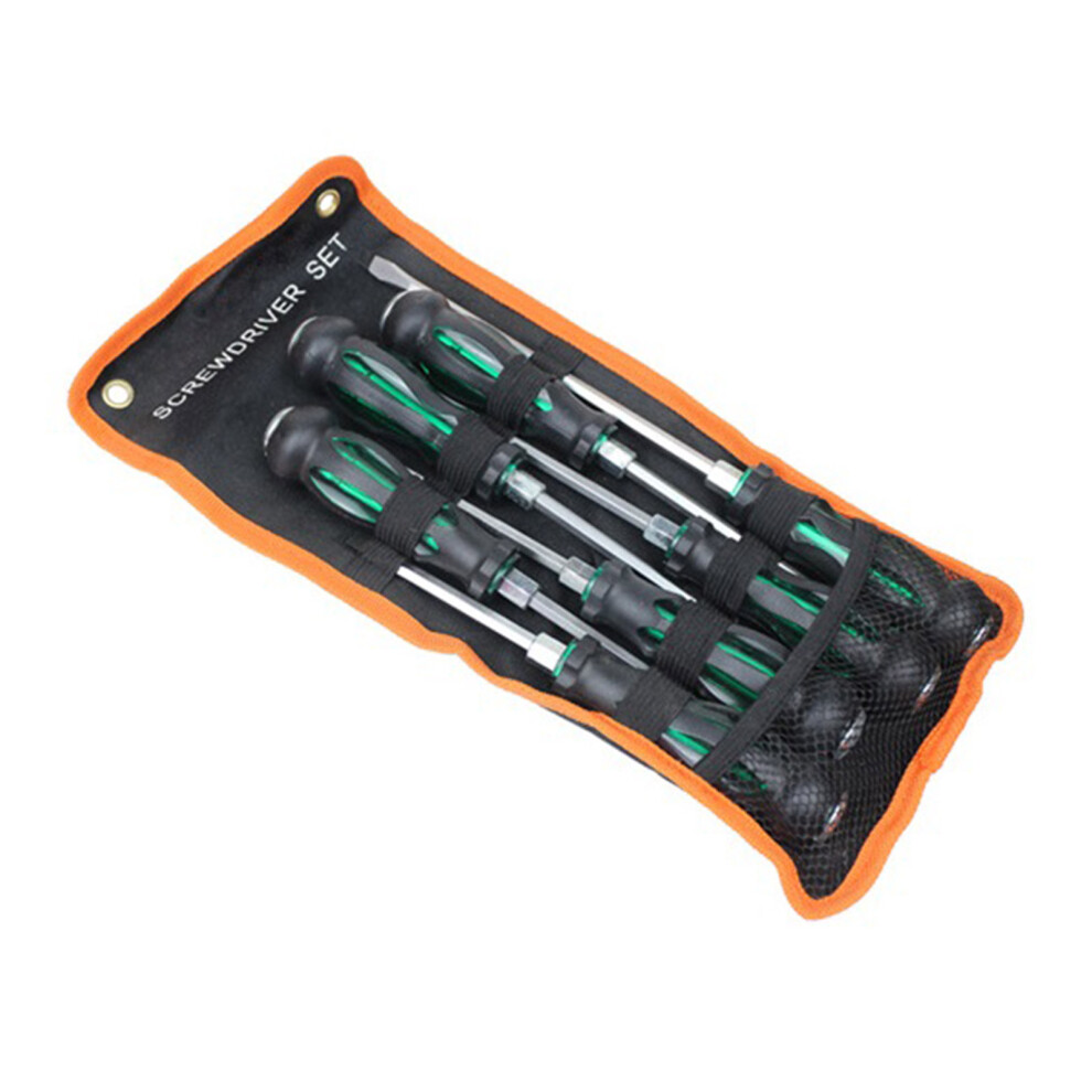 Professional 7Pcs Screwdriver Screw Driver Tool Set With-Green 7754000089956