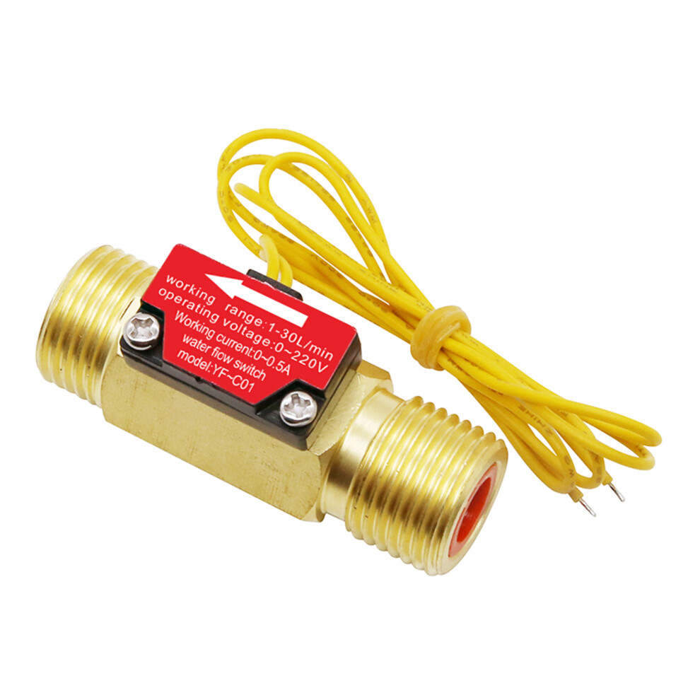 Hall Effect Liquid-Water Flow Sensor Counter 4 Points Copper