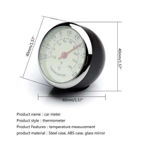 Small Round Thermometer Stick-on Temperature Gauge / F Display 2