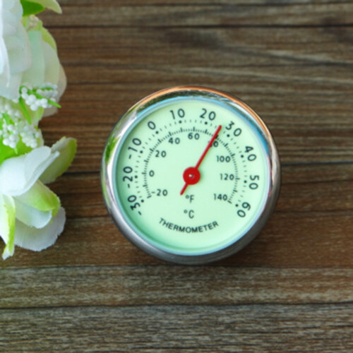 Small Round Thermometer Stick-on Temperature Gauge / F Display 1