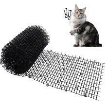Anti Cat Spikes 400x30cm Plastic Scat Mat with Spikes for Garden and Outdoor Use, Black Pet Deterrent Net