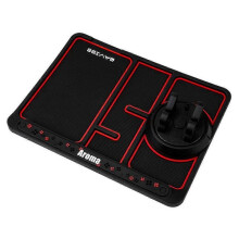 4 In 1 Car Use Non-slip Phone Pad Mat Bracket Temporary Parking Phone Number Card-red