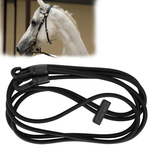 Elastisches Nylon-Halsteil für Pferde mit Ganasche, 3m Zugleine 2