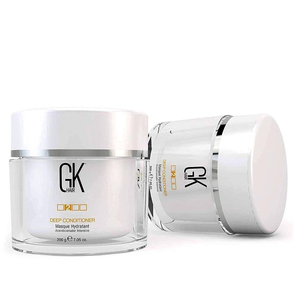 Gk Hair Global Keratin Deep Conditioner Masque Pack Of 2 (705 Fl Oz200 G) Intense Hydrating Repair Treatment Mask For Dry Damaged Color Treated Frizzy