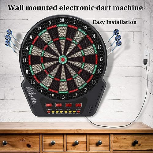 Electronic Dart Board Game Set with LCD Scoring Screen, 27 Games, 16 Player Capacity, Includes 6 Soft Tip Darts 2