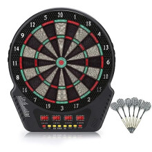 Electronic Dart Board Game Set with LCD Scoring Screen, 27 Games, 16 Player Capacity, Includes 6 Soft Tip Darts