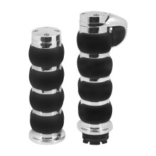Rubber Hand Grips 1 Inch Throttle Control 25mm Handlebar Grips Compatible with Harley Sportster Dyna Softail Touring 1995-Up