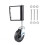 Spring Loaded 4in Gate Caster 330lbs, 360 Adjustable with Brake 15