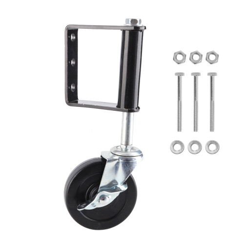 Spring Loaded 4in Gate Caster 330lbs, 360 Adjustable with Brake 2