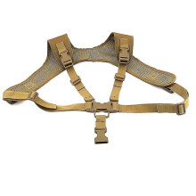 Khaki Multifunctional Tactical Strap Shoulder Strap 600d Nylon Shoulder Guard Gun Rope Outdoor Expansion Sports Safety Rope
