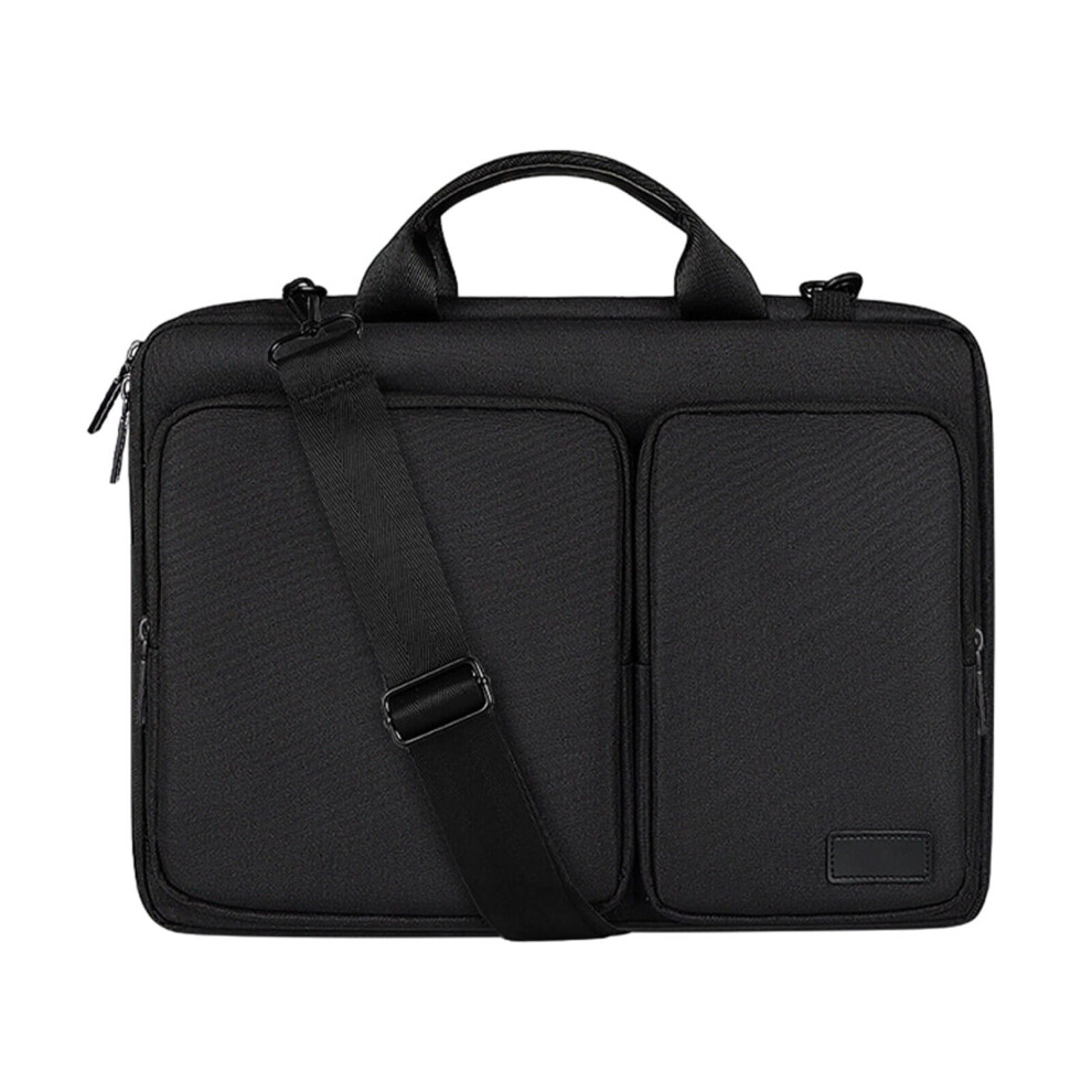 Shockproof Laptop Bag 14.1/15.4 Inch Lightweight Polyester Briefcase For Business, Easy To Carry Black 9016109710543