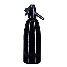 DIY Soda Water Siphon 1000ml Steel Bottle for Home Drinks and Bar Use - Black Carbonated Beverage Maker