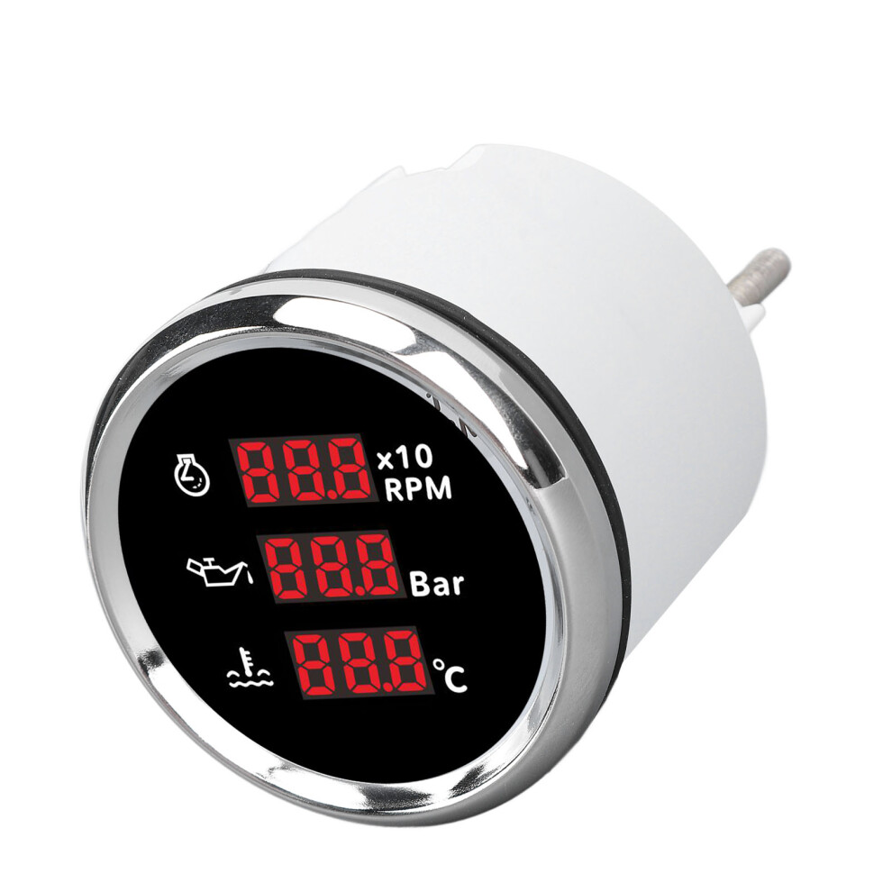 52Mm Digital Oil Temp Water Temp Gauge With Backlight For Marine & Rv Black 7621347699066