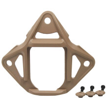 Helmet NVG Mount Base Adapter 3-Hole Aluminum Alloy for NVG Compatible Helmets in Mud Color
