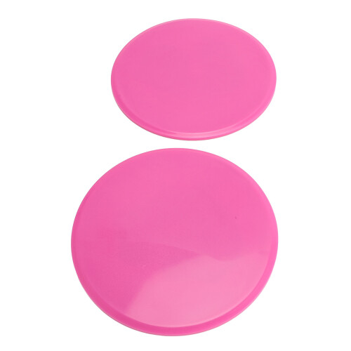 Professional Double-Sided Exercise Sliders, Pink, 17.8cm Diameter