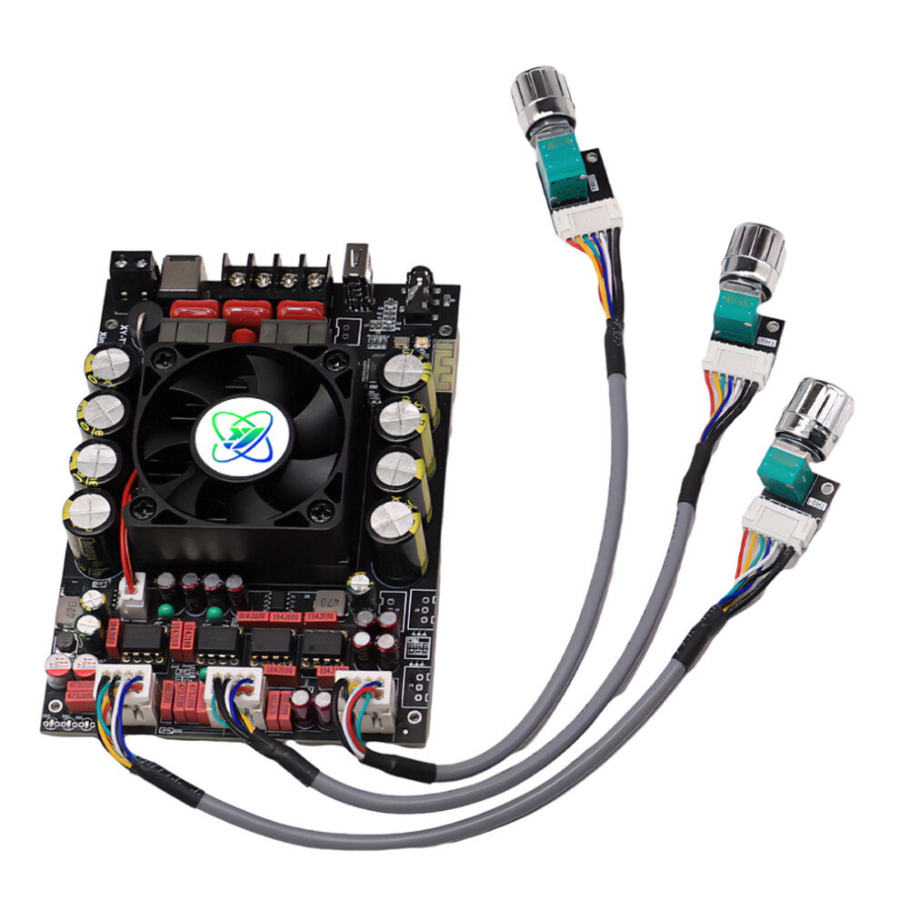 Portable 220W+220W Bt 5.2 Amplifier Board With Gain Adjustment Black 7621347700878
