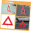 2pcs Foldable Emergency Roadside Safety Triangles, Reflective Night Visibility, Plastic Vehicle Warning Signs, Quick Setup 2