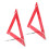 2pcs Foldable Emergency Roadside Safety Triangles, Reflective Night Visibility, Plastic Vehicle Warning Signs, Quick Setup 1
