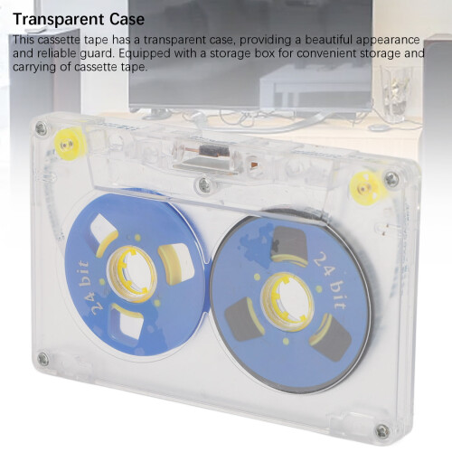 Compact 60-Minute Blank Cassette for Recorders with Durable Transparent Case 2