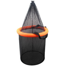 Floating Fishing Bait Basket Collapsible Fish Keeper Black Foldable Fish Holder Bucket for Fresh Caught Fish