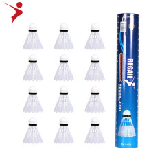 Set of 12 Plastic Badminton Shuttlecocks for Indoor and Outdoor Use