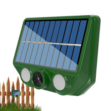 Solar Cat Ultrasonic Animal Repeller - Solar-Powered Waterproof Device for Gardens, Farms, and Garages to Deter Squirrels and Dogs