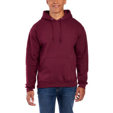 Jerzees - Sudadera con capucha de polar para hombre, color granate, talla grande