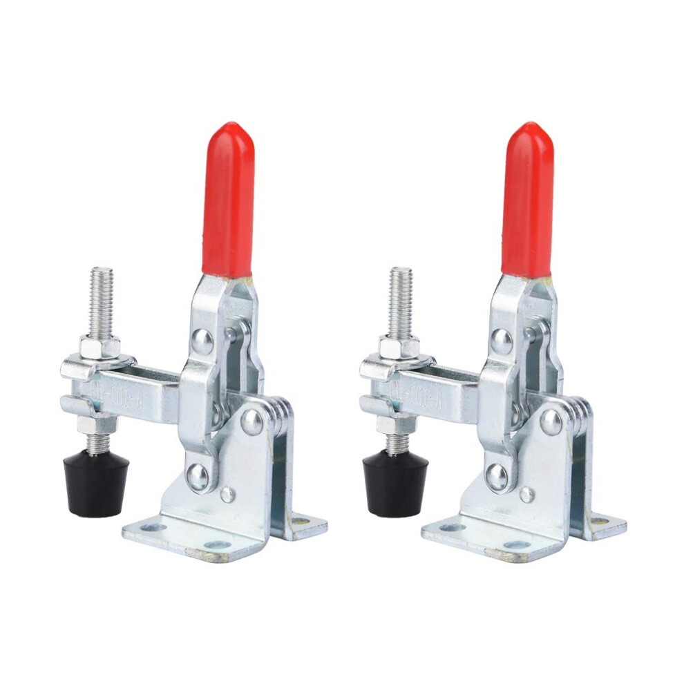 Toggle Clamp, 2-Piece Iron Galvanized Quick-Fixed Vertical Type, Holding Capacity For Welding, Riveting, Processing 9084446790979