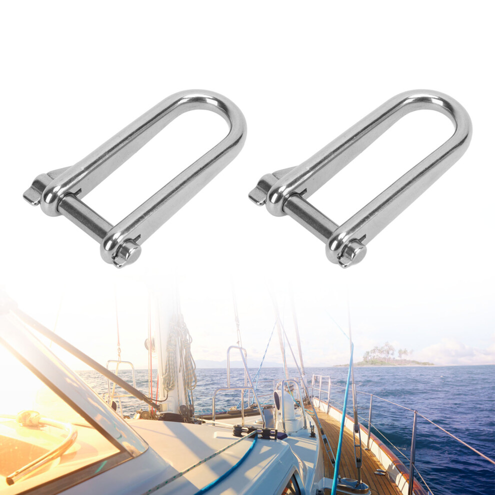 2Pcs Heavy Duty 8Mm Marine Grade 316 Stainless Steel D Shackle For Boats & Rvs 9471347717592
