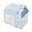 House Shape Desktop Storage Box for Girl Dormitory, Blue, Plastic 7