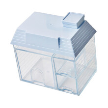 House Shape Desktop Storage Box for Girl Dormitory, Blue, Plastic