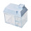 House Shape Desktop Storage Box for Girl Dormitory, Blue, Plastic 2